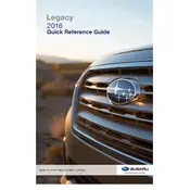 Subaru Legacy 2.5i Limited 2016 Sedan manual cover