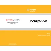 Toyota Corolla 2009 Sedan manual cover