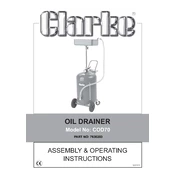 Clarke 7630203 COD70 Oil Drainer manual cover