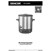 Sencor SPP 2200SS Boiler manual cover