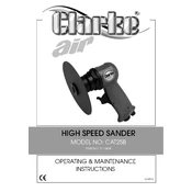 Clarke 3110404 CAT25B High Speed Sander manual cover