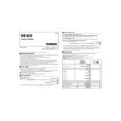 Casio MS-6CO Calculator manual cover