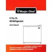 Magic Chef MCAR170BE Refrigerator manual cover