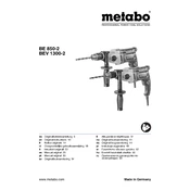 Metabo BE 850-2 Drill manual cover