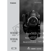 Canon VIXIA HF 200 manual cover