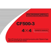 CFMOTO CF500-3 2010 UTV manual cover