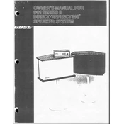 Bose 901 Series II Direct Reflecting Speaker System manual cover