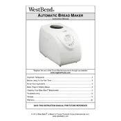 West Bend L5811WEB 41400 Breadmaker manual cover