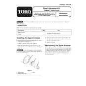 Toro Z Master Z100 105-1672 Spark Arrester Kit manual cover