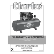 Clarke 2245215 Boxer 14 200p Air Compressor manual cover