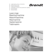 Brandt WTC1398N Washing Machine manual cover