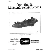 Toro Wheel Horse C5-60SC02 Mower manual cover