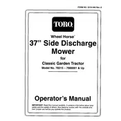 Toro Wheel Horse 37-inch 78315 Mower manual cover