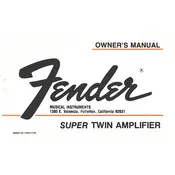 Fender Super Twin 1975 Amplifier manual cover