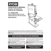 Ryobi BS904 Saw manual cover