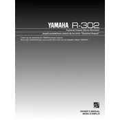 Yamaha R-302 Receiver manual cover