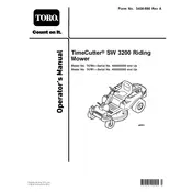 Toro TimeCutter SW 3200 74781 Mower manual cover