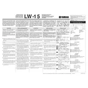 Yamaha LW-15 Keyboard manual cover