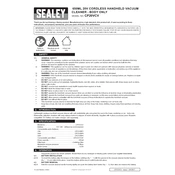 Sealey CP20VCV Vacuum manual cover