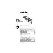 Metabo H 1600 Air Gun manual cover