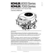 Kohler KT610 Engine manual cover