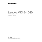 Lenovo IdeaPad Miix 3-1030 Tablet manual cover