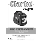 Clarke 8877071 IG1200B 1100W Inverter Generator manual cover