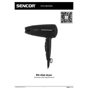 Sencor SHD 0045BK Hair Dryer manual cover