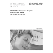 Brandt BFD561YNW Refrigerator manual cover