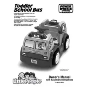 Power Wheels Mattel Little People Toddler School Bus N8415 Toy manual cover