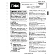 Toro 48-cm 20927B Mower manual cover