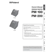 Roland PM-100 manual cover