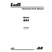 Lull 844 Forklift manual cover