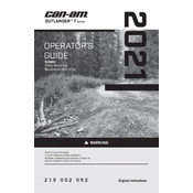 Can-Am Outlander DPS 1000 T 2021 Vehicle manual cover