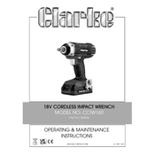 Clarke 4500658 CCIW160 18V Cordless Impact Wrench manual cover