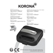 Korona 47019 Sandwich Maker manual cover