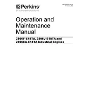 Perkins 2806EA-E18TA Engine manual cover