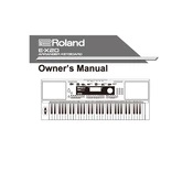 Roland E-X20 manual cover