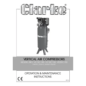 Clarke 2226025 VE25C150 Vertical Air Compressor manual cover