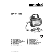 Metabo BSA 14.4-18 LED Lamp manual cover