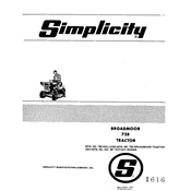 Simplicity Broadmoor 728 Tractor manual cover