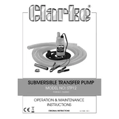 Clarke 7260050 STP12 Submersible Transfer Pump manual cover