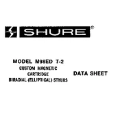 Shure M98ED T2 Microphone manual cover