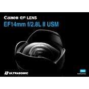 Canon Ultrasonic EF14mm f 2.8L II USM manual cover