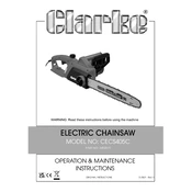 Clarke 3402073 CECS405C Electric Chainsaw manual cover