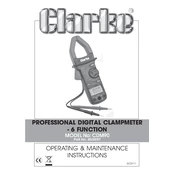 Clarke 4500097 Professional Digital Clampmeter manual cover