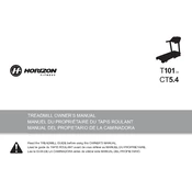 Horizon Fitness CT5.4 2013 Treadmill manual cover