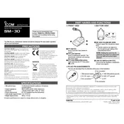 Icom SM-30 Microphone manual cover