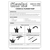 Clarke 6499630 CPPRSS Chemical Plunger Pump manual cover