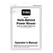 Toro Walk-Behind 43-cm 21000BC Mower manual cover